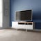 Manhattan Comfort Winston 53.14 TV Stand with 4 Shelves in White and Cinnamon 223951 - alternate 8